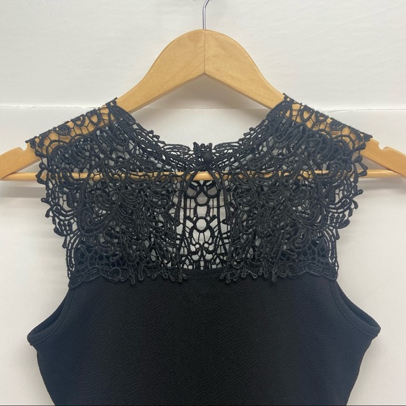 Eclipse Fit & Flare Black Lace Sleeveless Dress S - Picture 5 of 12